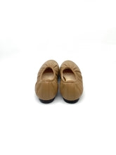 画像をギャラリービューアに読み込む, Drape Round Toe leather shoes -Camel-