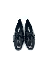 画像をギャラリービューアに読み込む, Square Toe Leather Enamel Pumps -Black-