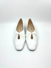 画像をギャラリービューアに読み込む, Square Toe Leather Enamel Pumps -White-