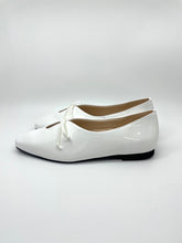 画像をギャラリービューアに読み込む, Square Toe Leather Enamel Pumps -White-